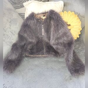 NWT Faux Fur top/jacket